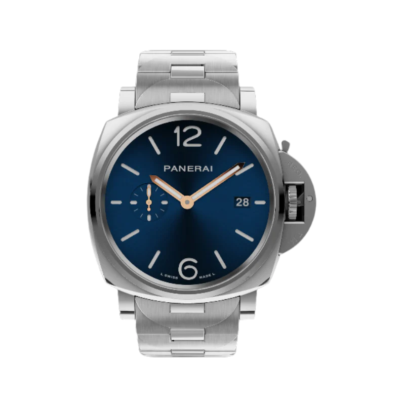 LUMINOR DUE PAM01124 42 MM STAINLESS STEEL WITH BLUE DIAL