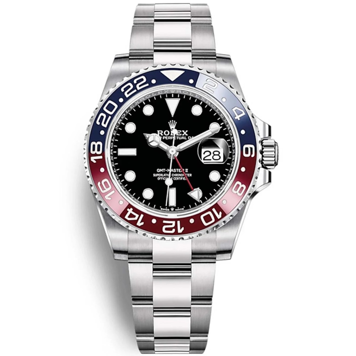 Rolex GMT-Master II "Pepsi" Steel Black Dial Oyster Bracelet 126710BLRO