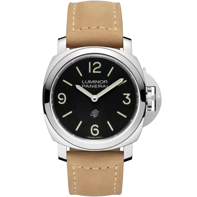 LUMINOR BASE LOGO PAM01086 44 MM STAINLESS STEEL WITH BLACK DIAL