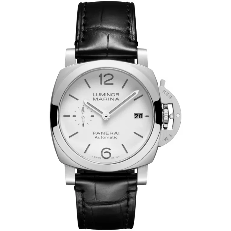 LUMINOR QUARANTA PAM01371 40 MM STAINLESS STEEL WITH WHITE DIAL