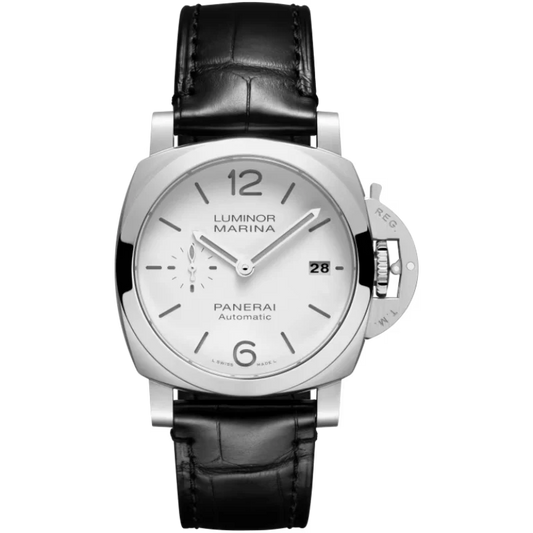 LUMINOR QUARANTA PAM01371 40 MM STAINLESS STEEL WITH WHITE DIAL